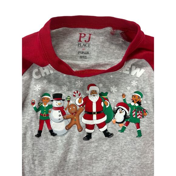The Children’s Place Christmas Pajamas PJs Boys/Girls Plaid Santa‎ Size 4T - Picture 3 of 3